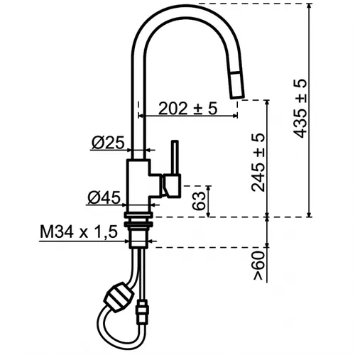 KV394N SMEG Wandschouw afzuigkap