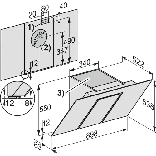 DA6498W MIELE Wandschouw afzuigkap