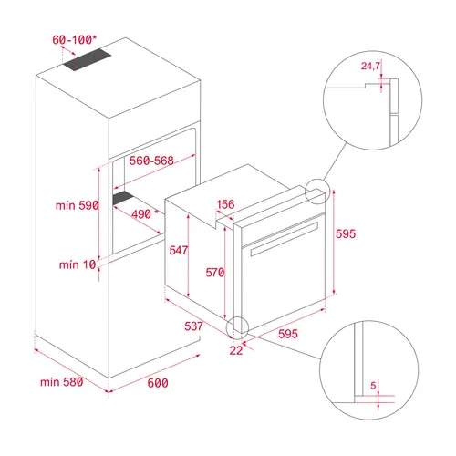 DWK91LT65 BOSCH Wandschouw afzuigkap