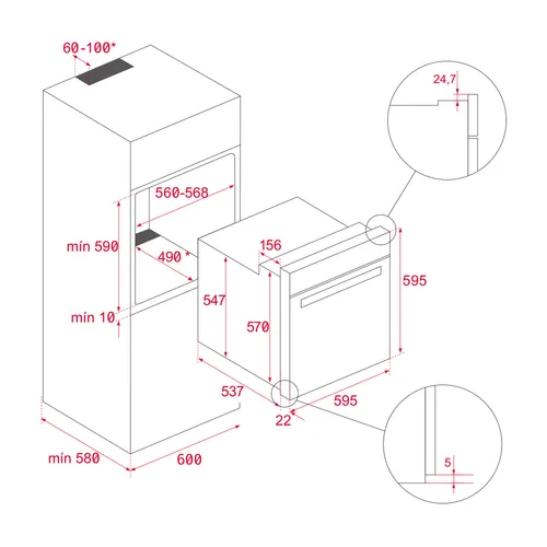 KIR81SDD0 BOSCH Inbouw koelkast vanaf 178 cm