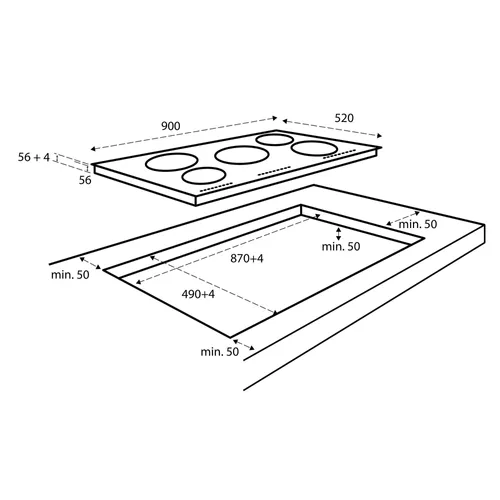 IKI9035MAT INVENTUM Inductie kookplaat