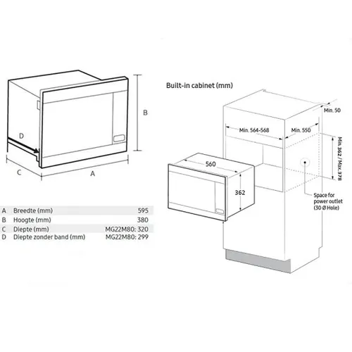 G7623SCICLST MIELE Half geintegreerde vaatwassers