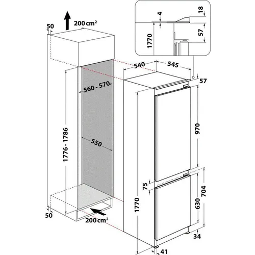 KCC73443 ELECTROLUX Kookplaat met afzuiging