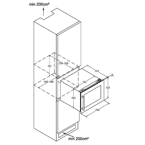 CBI28S1B CLIMADIFF Wijnkoelkast