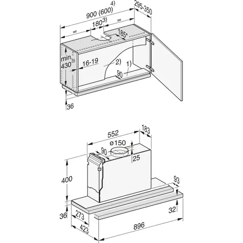 DAS2920 MIELE Vlakscherm afzuigkap