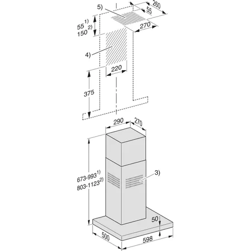DAW1620ACTIVE MIELE Wandschouw afzuigkap