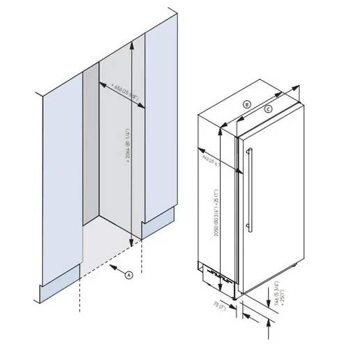 KVS5122 ETNA Inbouw koelkast rond 122 cm