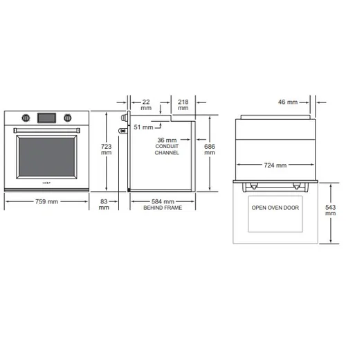 LC87KFN60 SIEMENS Wandschouw afzuigkap
