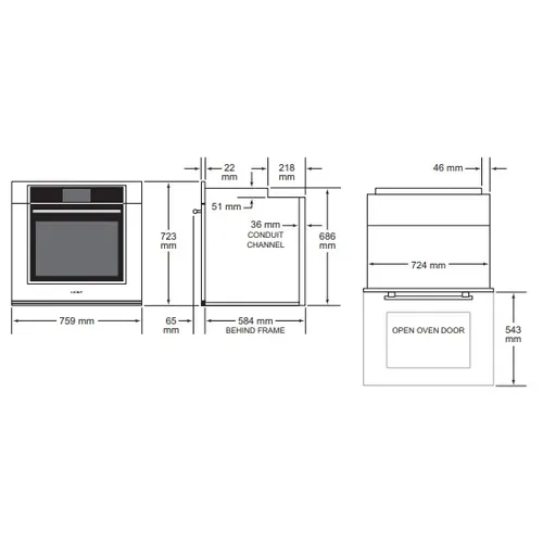 LC87KFN65 SIEMENS Wandschouw afzuigkap