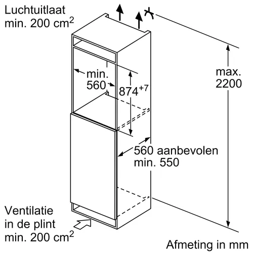 OSF6I82EF AEG Onderbouw koelkast