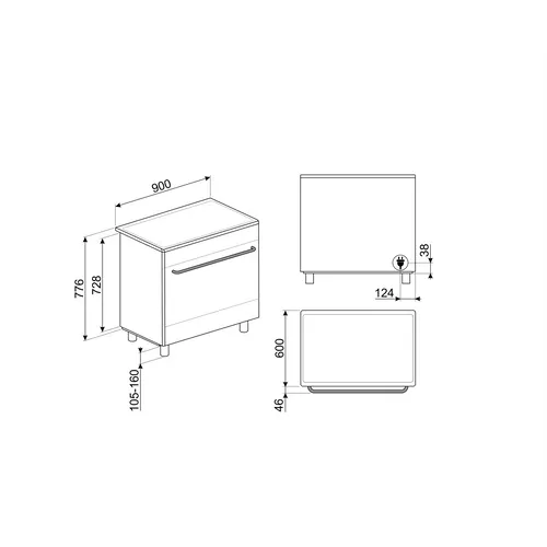 MQ9S5FISS LANCELLOTTI Fornuis 90 cm