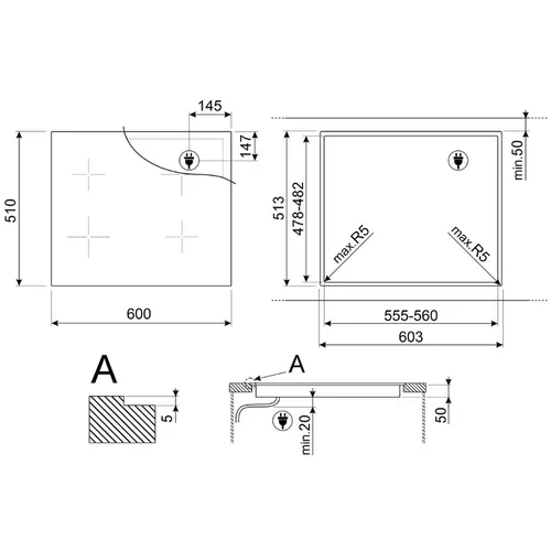 5111400002 V-ZUG Inbouw koelkast vanaf 178 cm