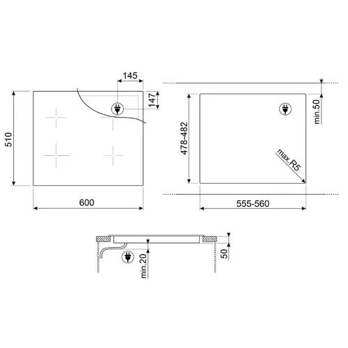 5111400002 V-ZUG Inbouw koelkast vanaf 178 cm