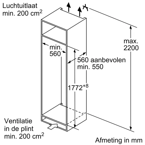 OAB6I82EF AEG Inbouw vriezer