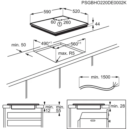 FK45401I KUPPERSBUSCH Inbouw koelkast rond 122 cm