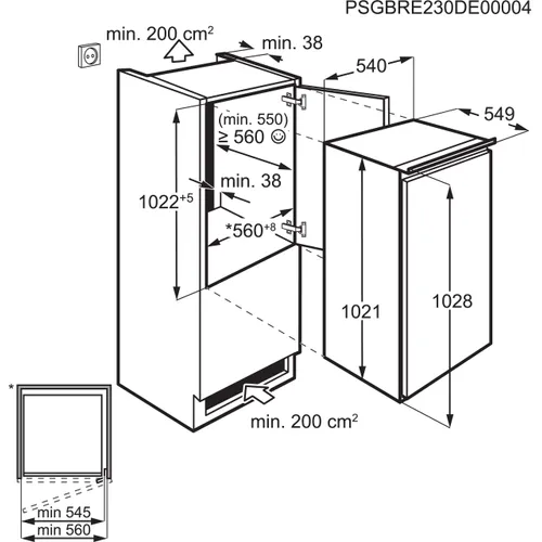 FKGF88510I KUPPERSBUSCH Inbouw koelkast vanaf 178 cm