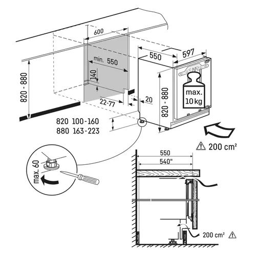 K7732D MIELE Inbouw koelkast vanaf 178 cm