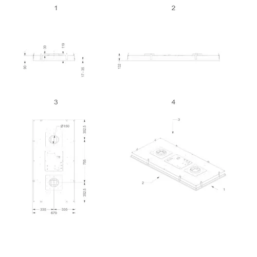 855 NOVY Plafond afzuigkap